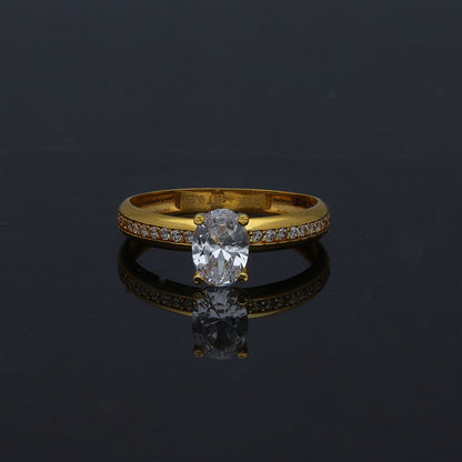 Gold Oval Cut Ring 21KT - FKJRN21KM11150