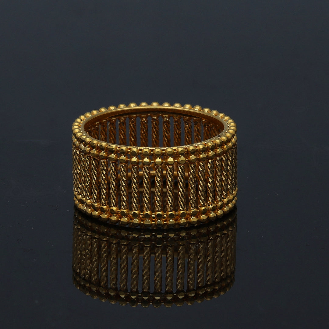Gold Broad Ring 21KT - FKJRN21KM11152