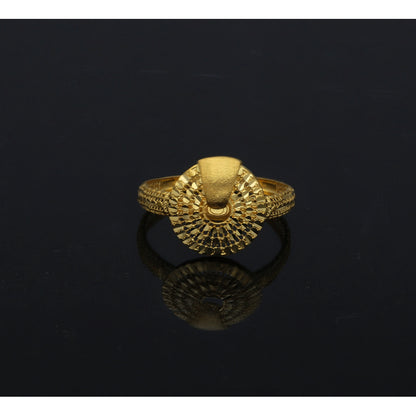 Gold Radiant Circle Ring 21KT - FKJRN21KM11155