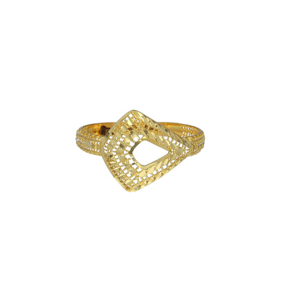 Gold Textured Ring 21KT - FKJRN21KM11158