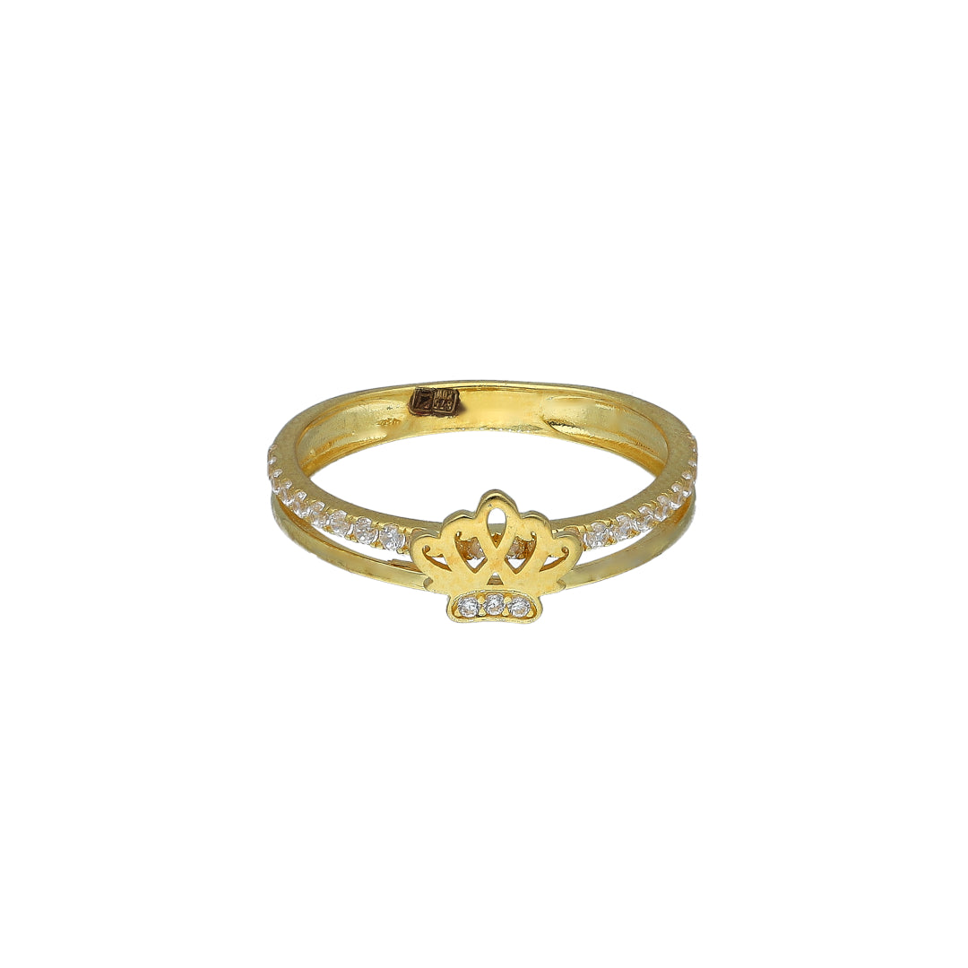 Gold Mini Crown Ring 21KT - FKJRN21KM11160