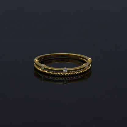 Gold Rope Band Ring 21KT - FKJRN21KM11161