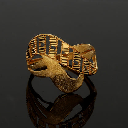 Gold Infinity Weave Ring 21KT - FKJRN21KM11168
