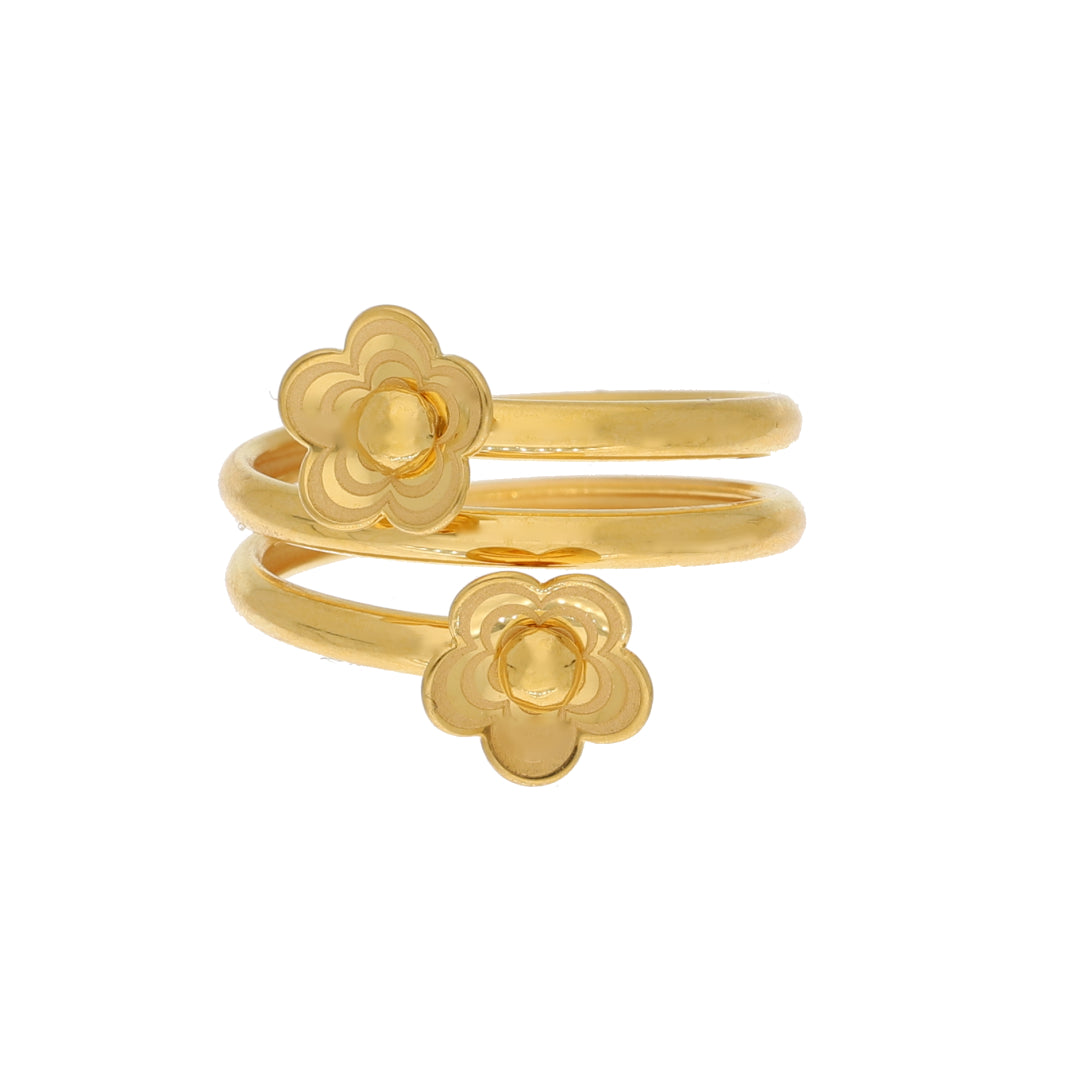 Gold Flora Duo Ring 21KT - FKJRN21KM11169