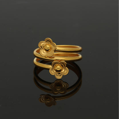 Gold Flora Duo Ring 21KT - FKJRN21KM11169