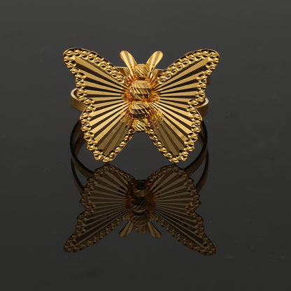 Gold Butterfly Radiance Ring 21KT - FKJRN21KM11170