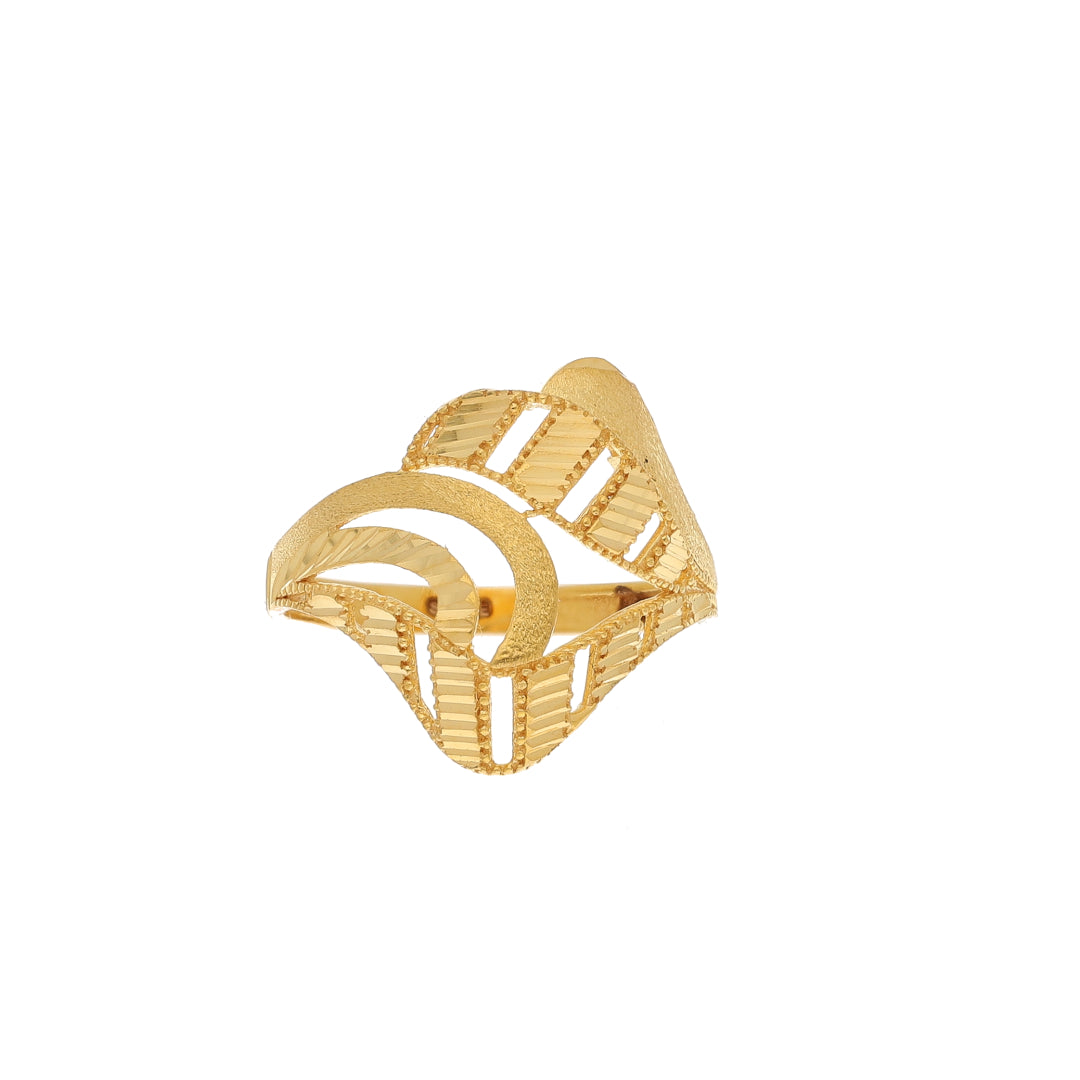 Gold Layered Arc Ring 21KT - FKJRN21KM11171