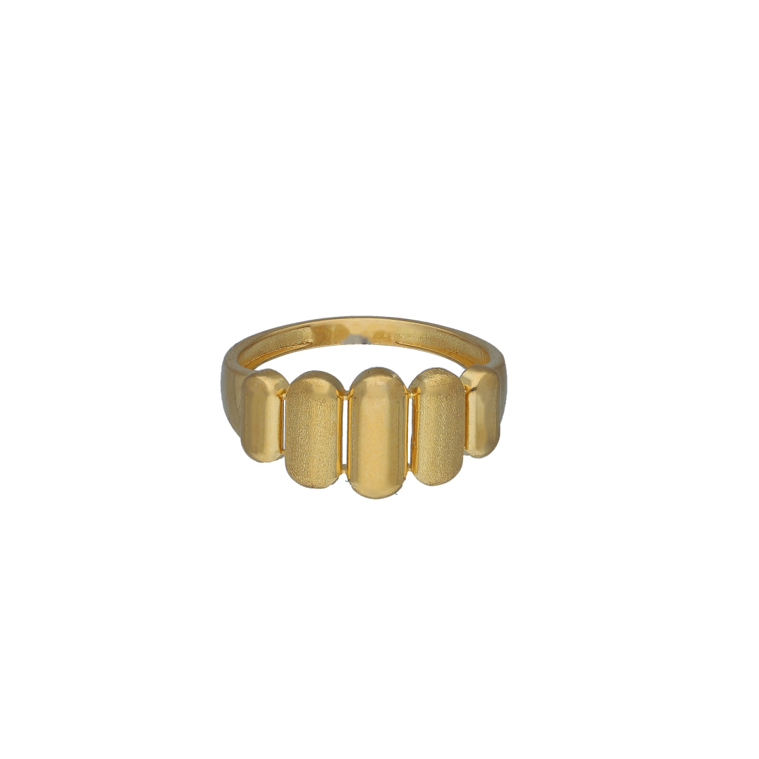 Gold Pillar Statement Ring 21KT - FKJRN21KM11176