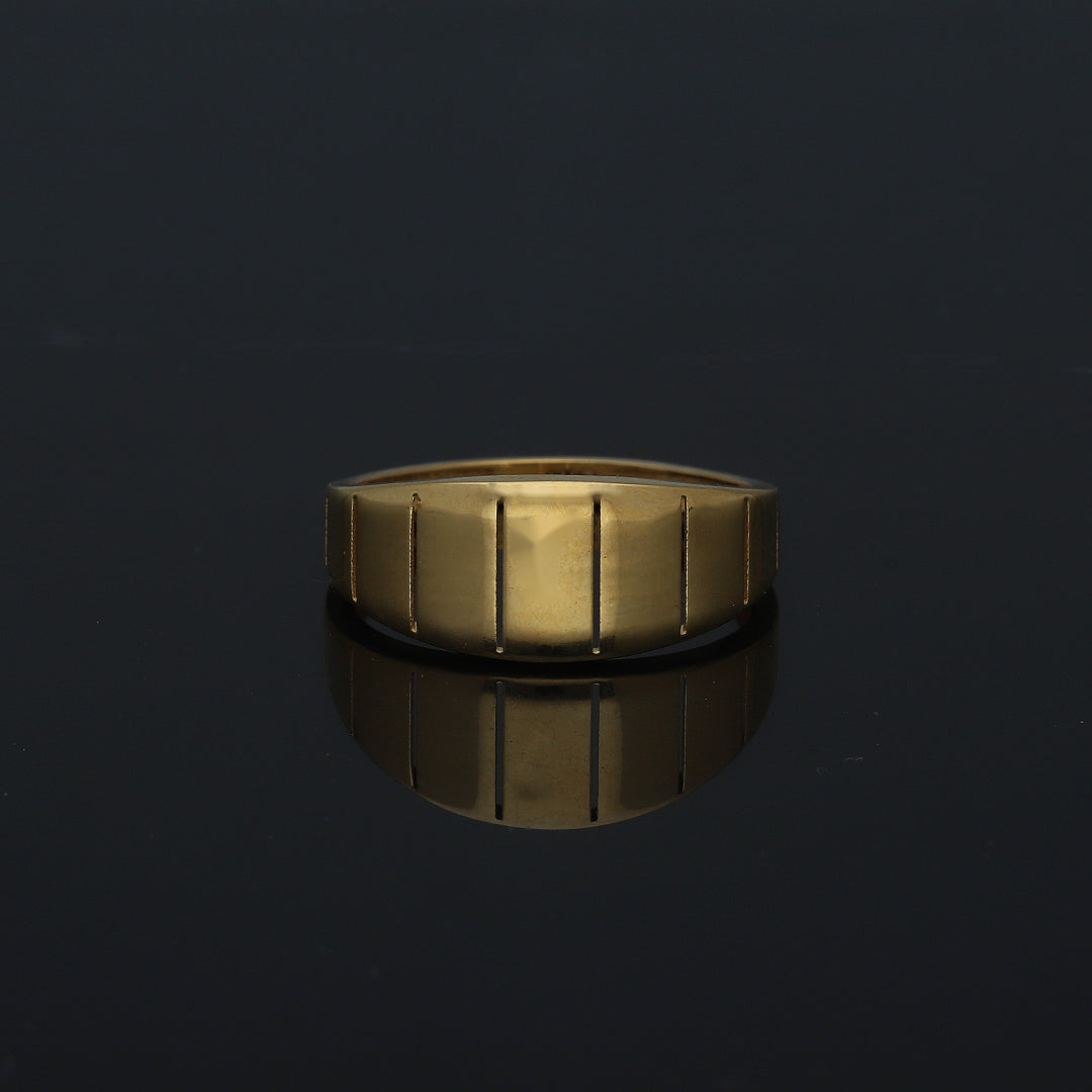 Gold Classic Band Ring 21KT - FKJRN21KM11179