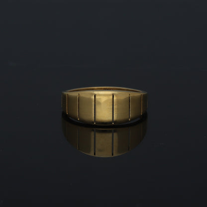 Gold Classic Band Ring 21KT - FKJRN21KM11179