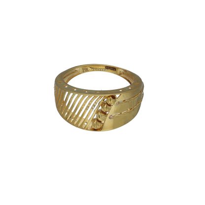 Gold Modern Cut Ring 21KT - FKJRN21KM11184