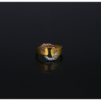 Gold Soft Link Ring 21KT - FKJRN21KM11190