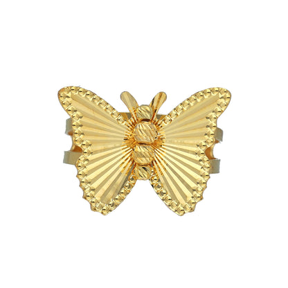 Gold Classic Butterfly Ring 21KT - FKJRN21KM11197