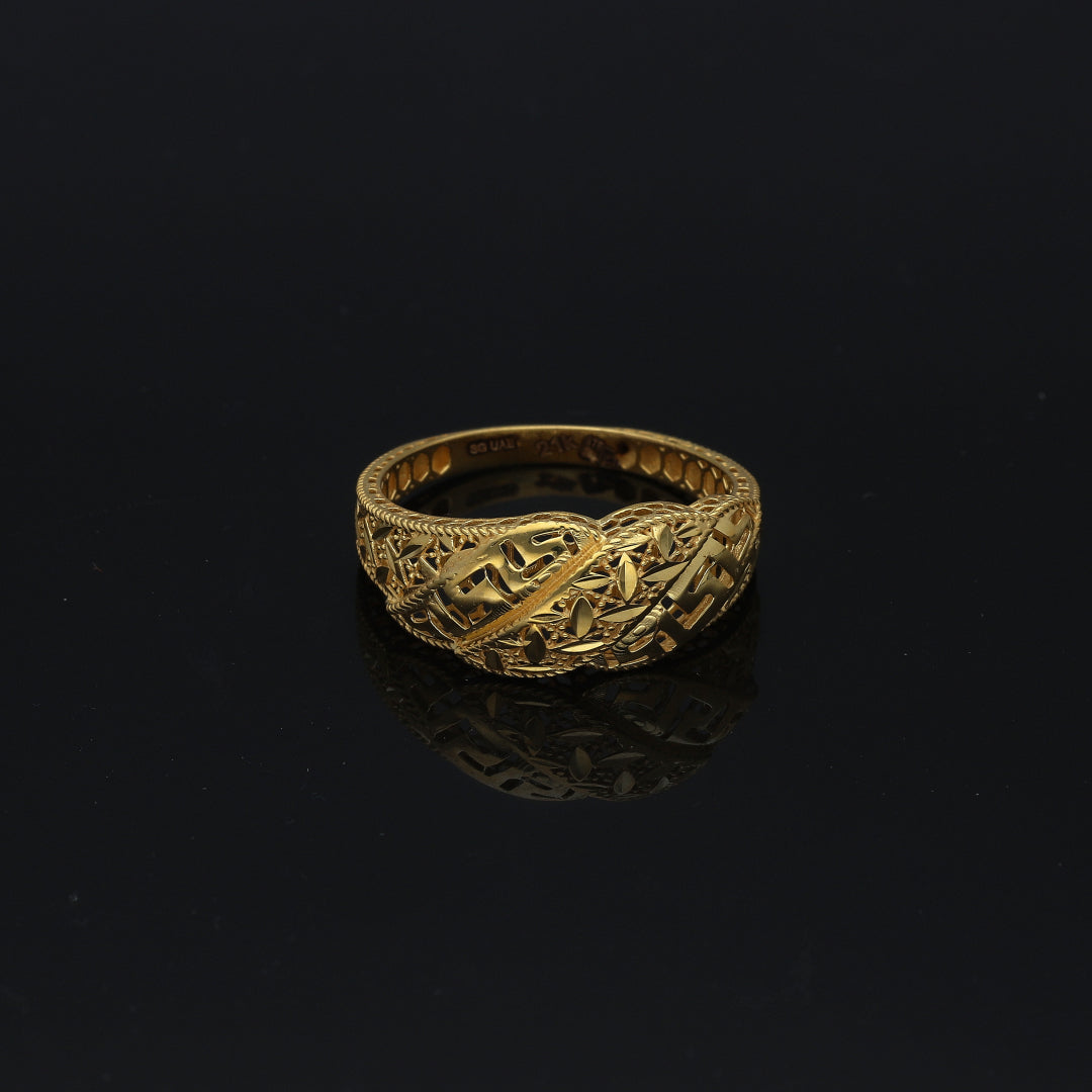 Gold Pattern Ring 21KT - FKJRN21KM11204
