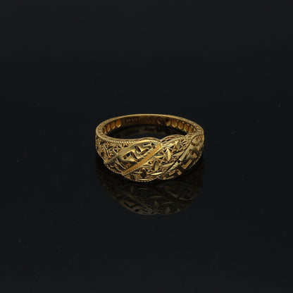 Gold Pattern Ring 21KT - FKJRN21KM11204