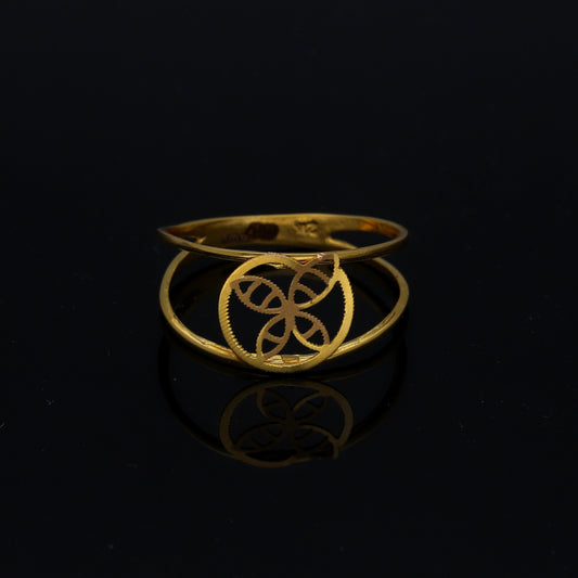 Gold Open Swirl Ring 21KT - FKJRN21KM11210