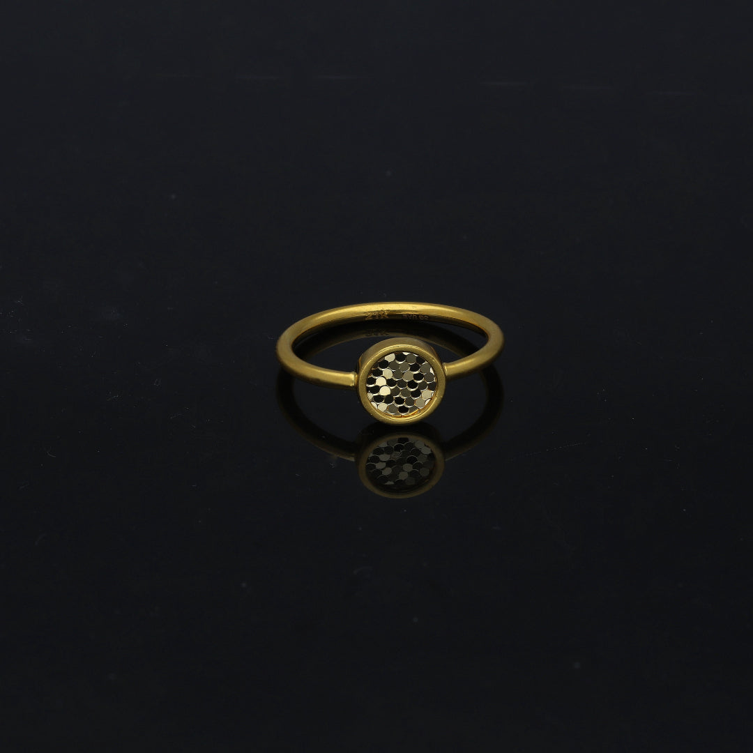 Gold Honeycomb Ring 21KT - FKJRN21KM11211