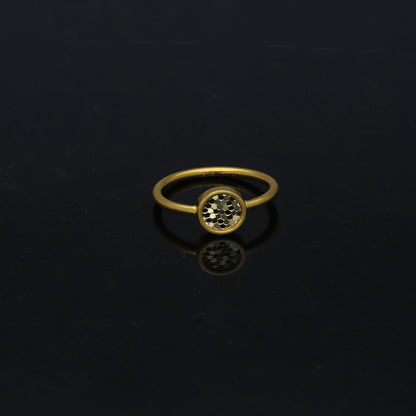 Gold Honeycomb Ring 21KT - FKJRN21KM11211