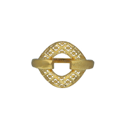 Gold Elegant Hollow Ring 21KT - FKJRN21KM11235