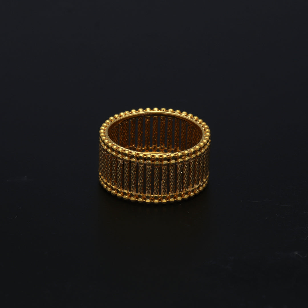 Gold Vertical Bar Ring 21KT - FKJRN21KM11252