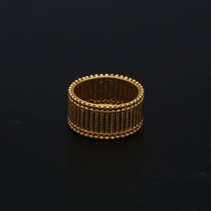 Gold Vertical Bar Ring 21KT - FKJRN21KM11252