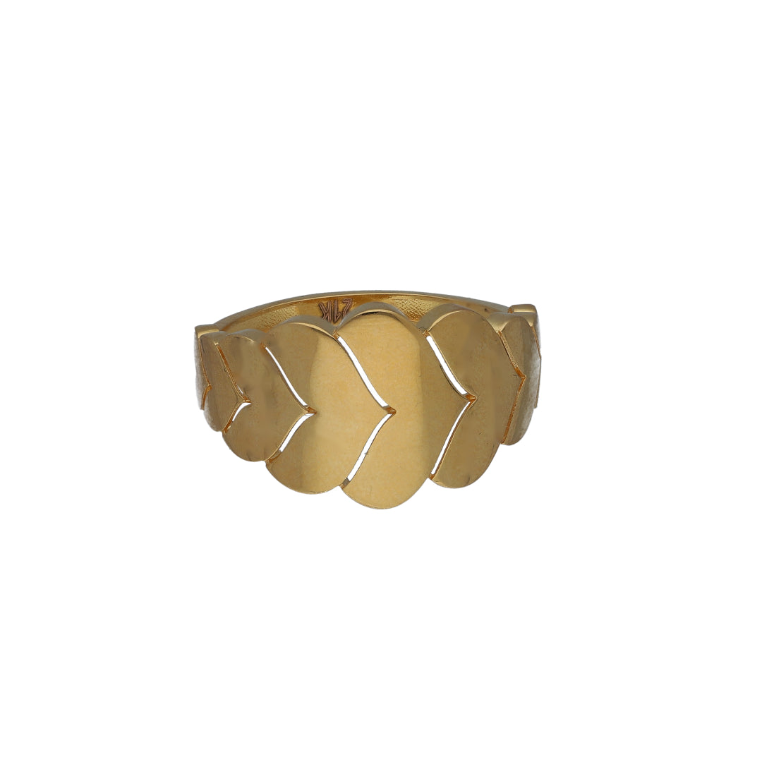 Gold Wave Design Ring 21KT - FKJRN21KM11254