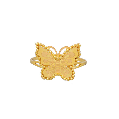 Gold Butterfly Statement Ring 21KT - FKJRN21KM11659