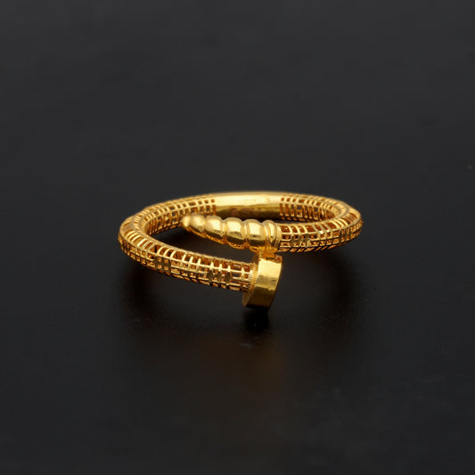 Gold Spiral Wrap Ring 21KT - FKJRN21KM11661