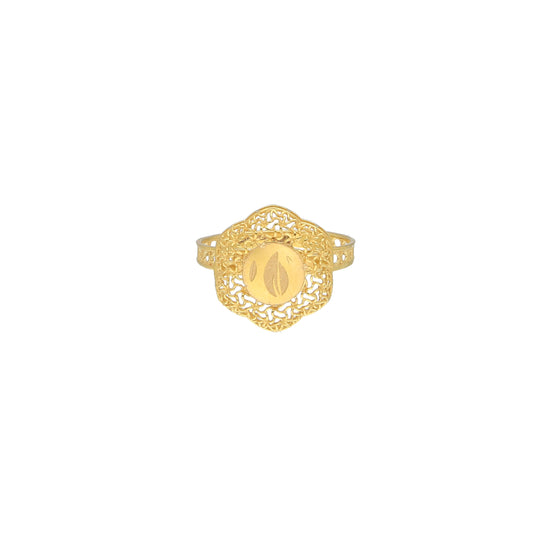 <tc>خاتم ذهب بتصميم تركي عيار 21 قيراط - FKJRN21KM11694</tc>