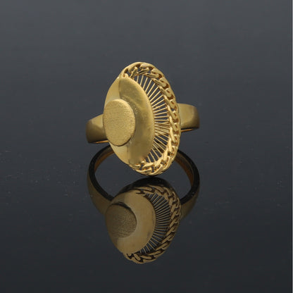 خاتم ذهبي بتصميم تركي 21 قيراط - FKJRN21KM11759