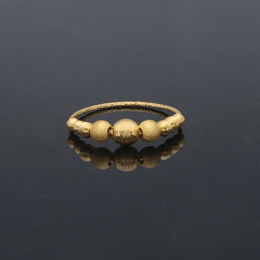 Gold Beads Design Ring 21KT - FKJRN21KM11762