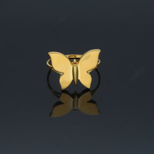 خاتم ذهبي على شكل فراشة 21 قيراط - FKJRN21KM11798