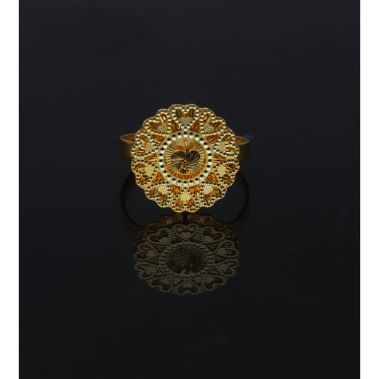 Gold Turkish Design Ring 21KT - FKJRN21KM11810