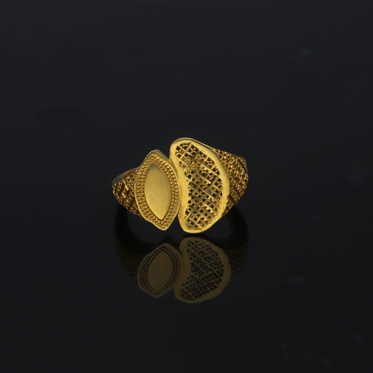 Gold Turkish Design Ring 21KT - FKJRN21KM11813
