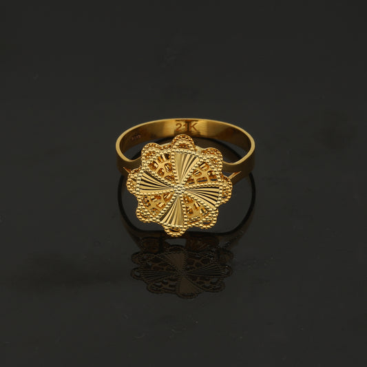 Gold Turkish Design Ring 21KT - FKJRN21KM11819
