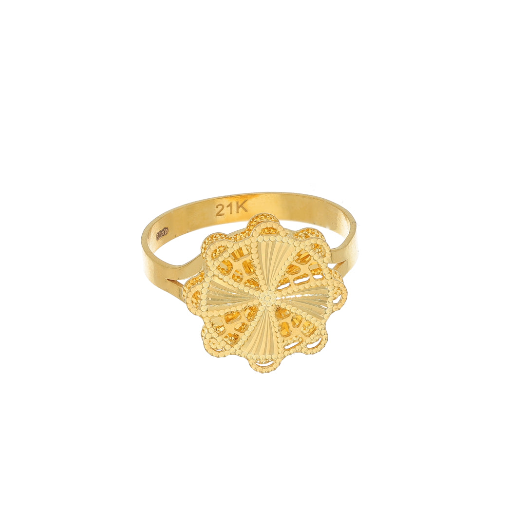 Gold Turkish Design Ring 21KT - FKJRN21KM11819