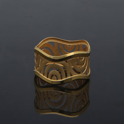 Gold Turkish Design Ring 21KT - FKJRN21KM11886