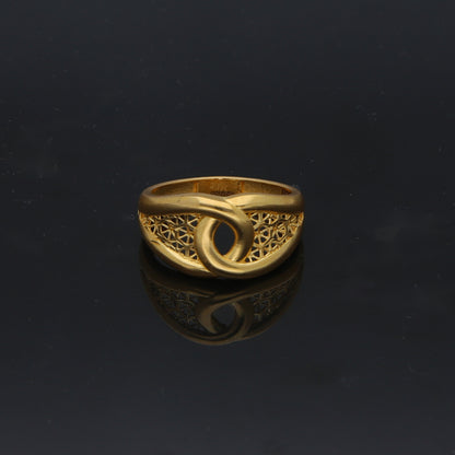 Gold Turkish Design Ring 21KT - FKJRN21KM11889