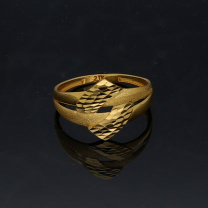 Gold Classic Design Ring 21KT - FKJRN21KM11892