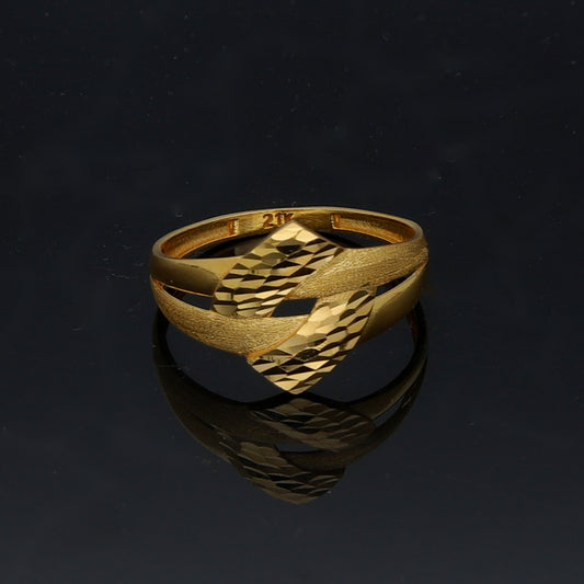 Gold Classic Design Ring 21KT - FKJRN21KM11892