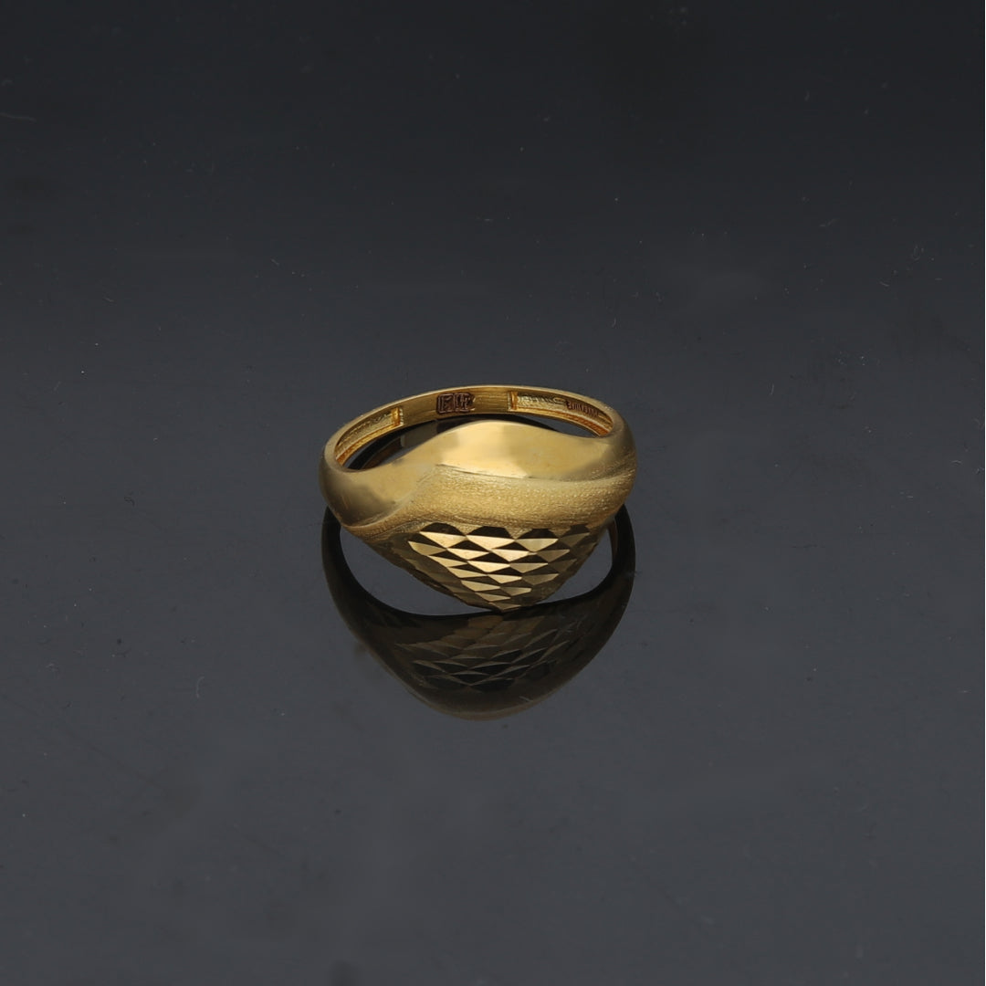 Gold Classic Design Ring 21KT - FKJRN21KM11894