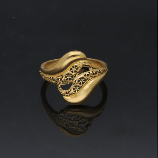 Gold Turkish Design Ring 21KT - FKJRN21KM11895