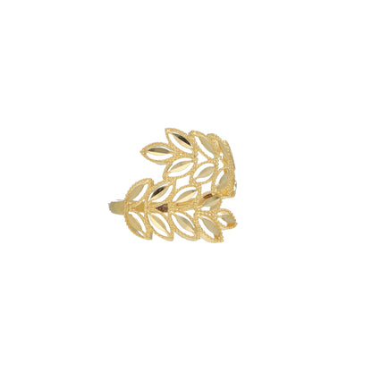 Gold Leaves Design Ring 21KT - FKJRN21KM11905