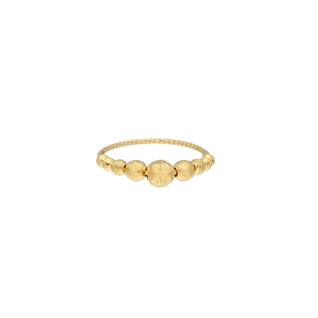 Gold Balls Design Ring 21KT - FKJRN21KM11908
