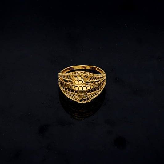 Gold Turkish Design Ring 21KT - FKJRN21KM11932