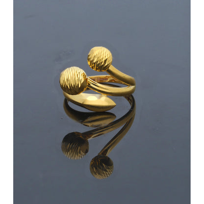 Gold Elegant Design Ring 21KT - FKJRN21KM11964