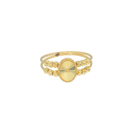 Gold Beads Design Ring 21KT - FKJRN21KM11970