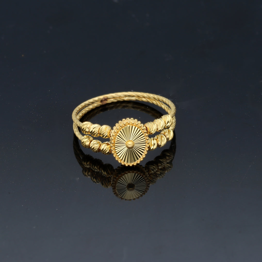 Gold Beads Design Ring 21KT - FKJRN21KM11970