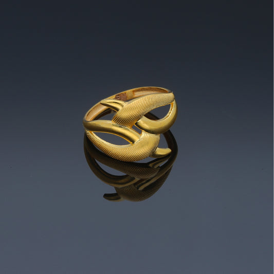 Gold Harmony Abstract Ring 21KT - FKJRN21KM11972