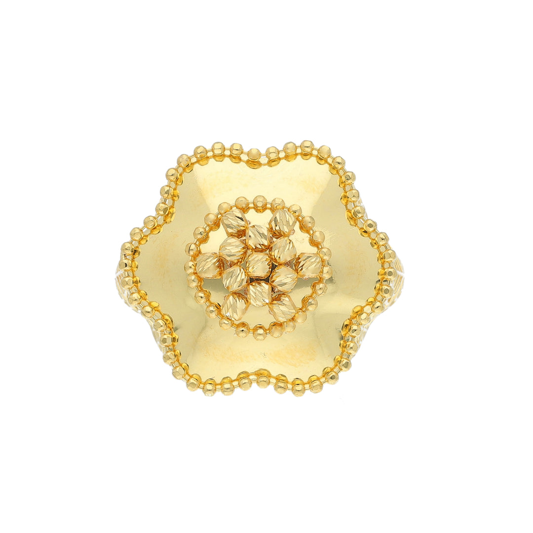 Gold Aurora Bloom Ring 21KT - FKJRN21KM11973
